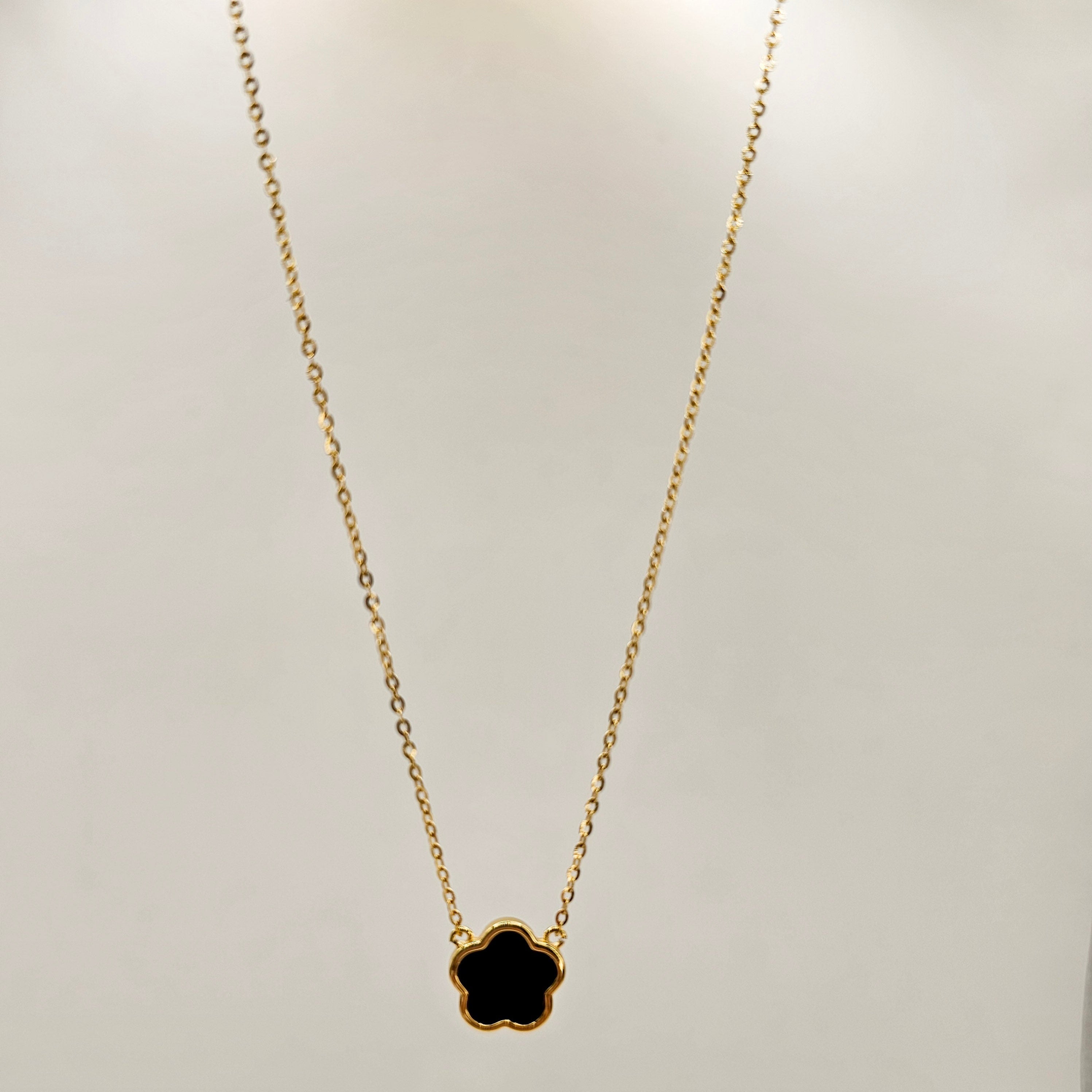 Black Flower Necklace