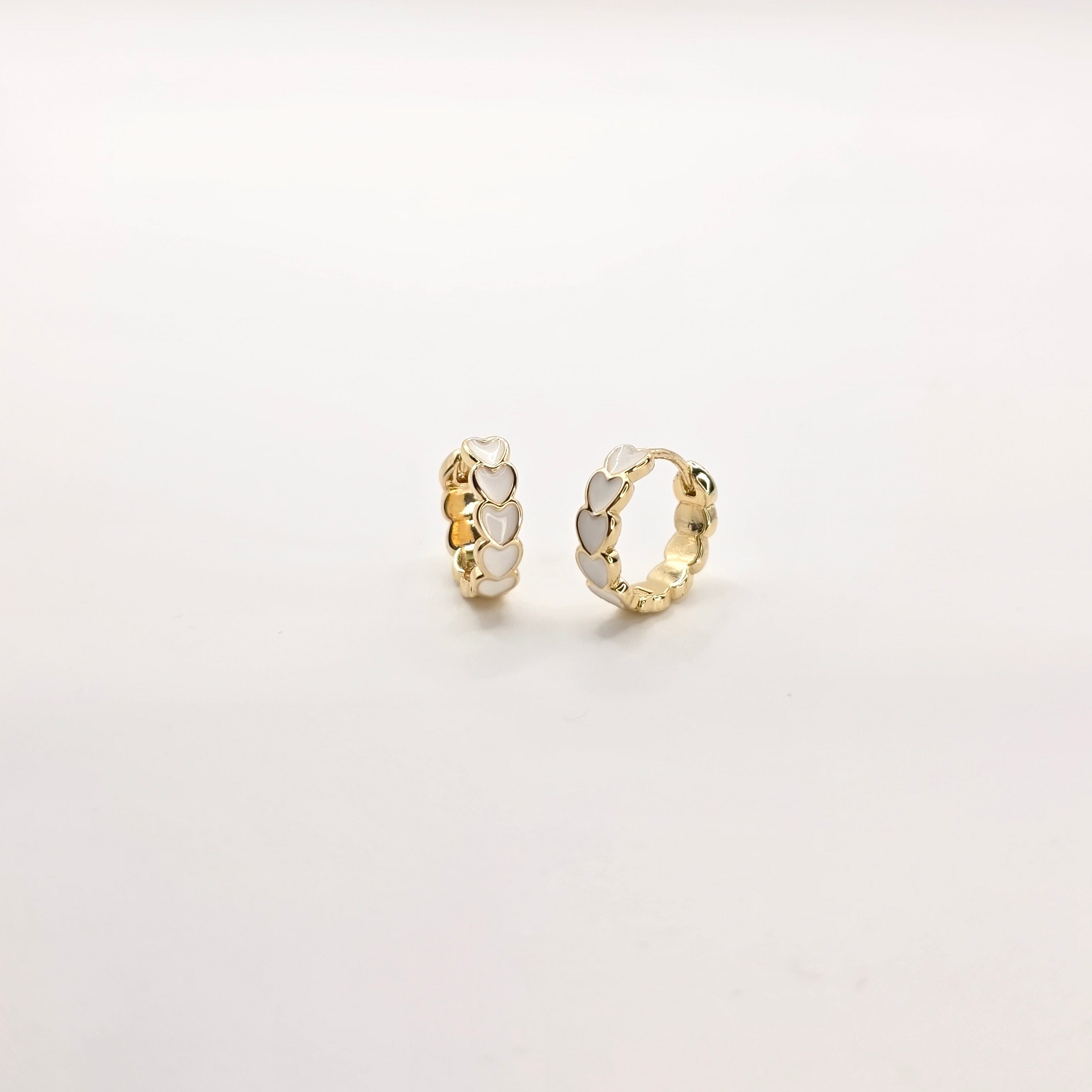 Gold Heart Hoop Earrings