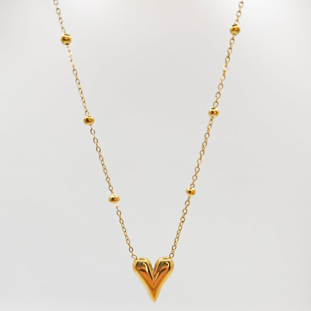 Chiseled Hear Necklace